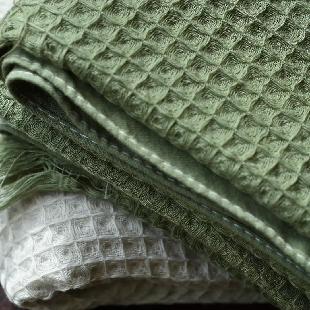 Feather-lite Waffle Bath Towel (Pack of 2) - Dune & Olive