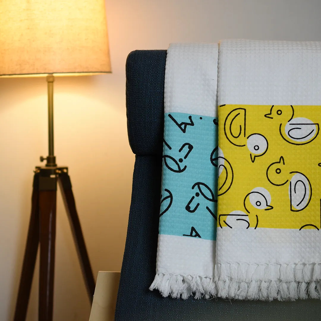 Cotton Waffle Bath Towel (Pack of 2)- Itsy Ally