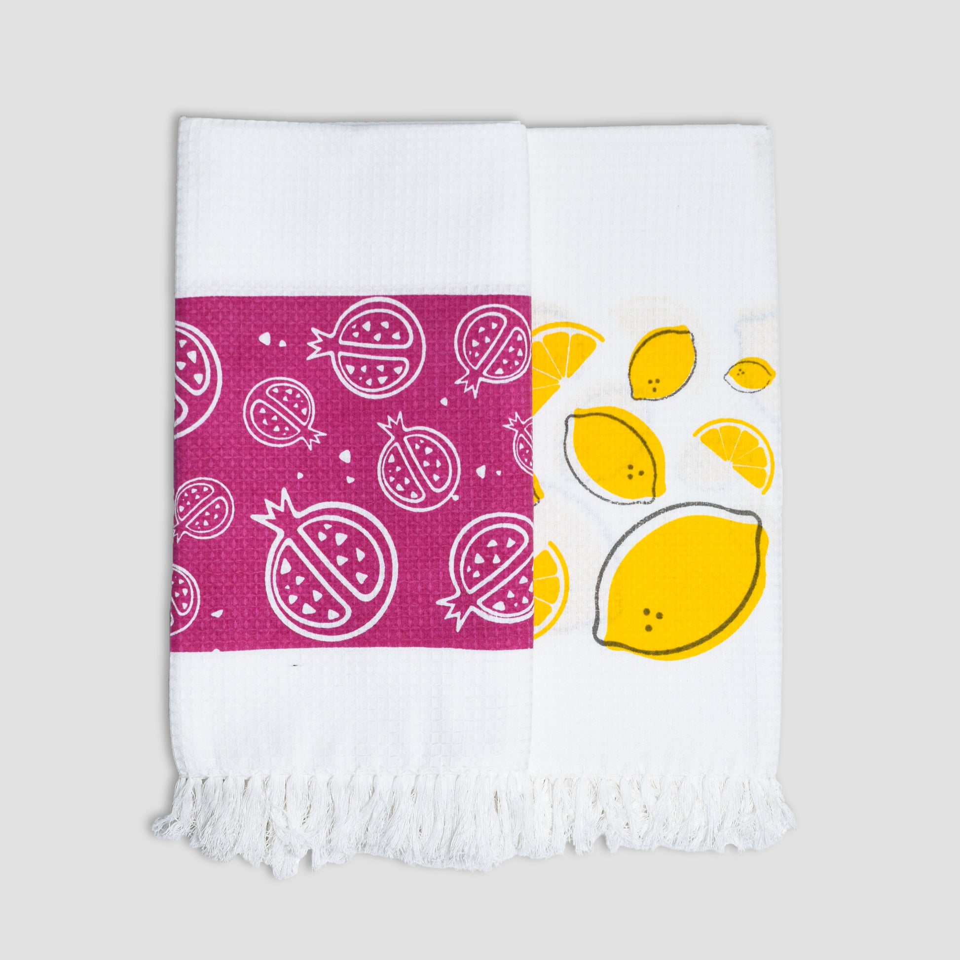 Cotton Waffle Bath Towel (Pack of 2) - Flying Fruits