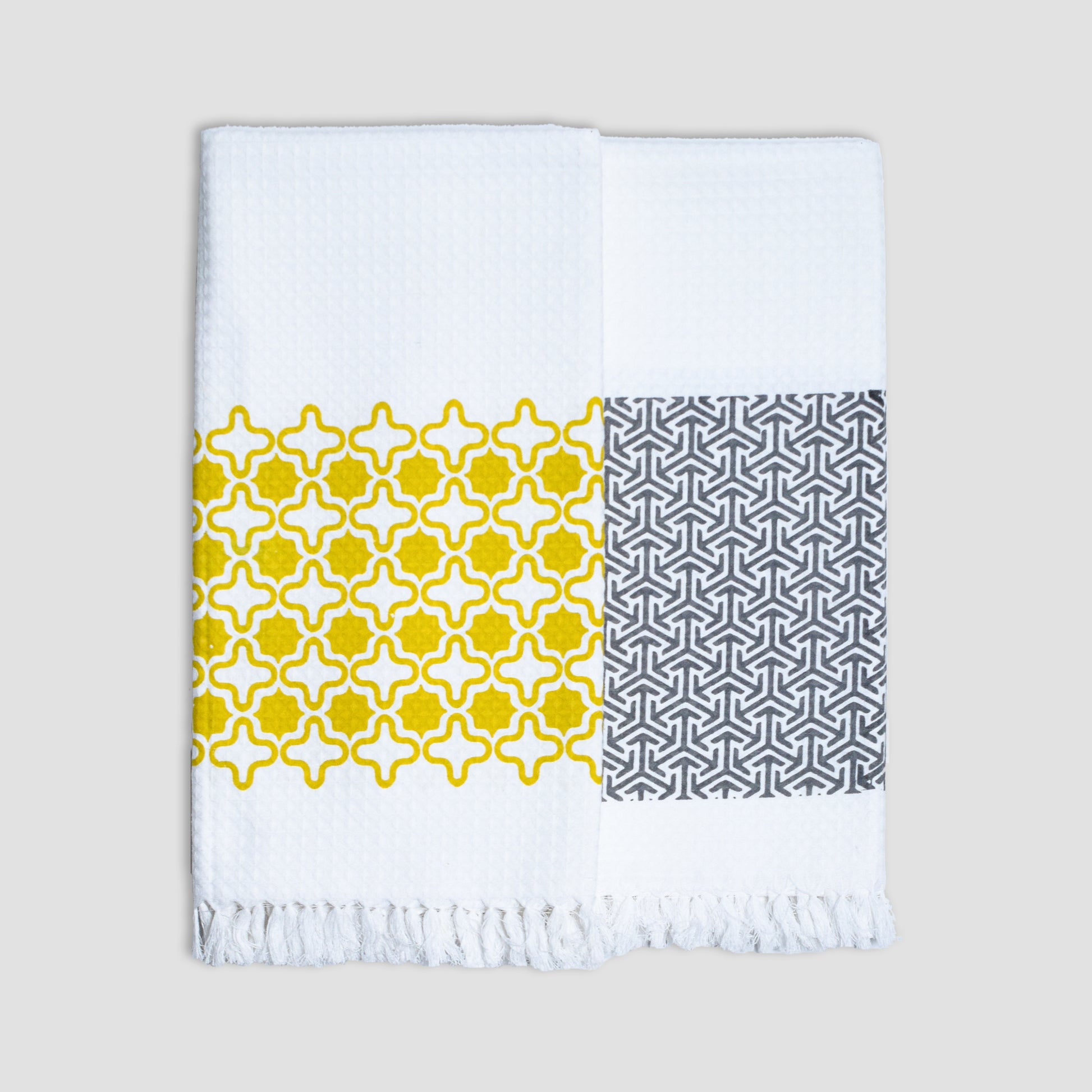 Cotton Waffle Bath Towel (Pack of 2) - Grand Cast
