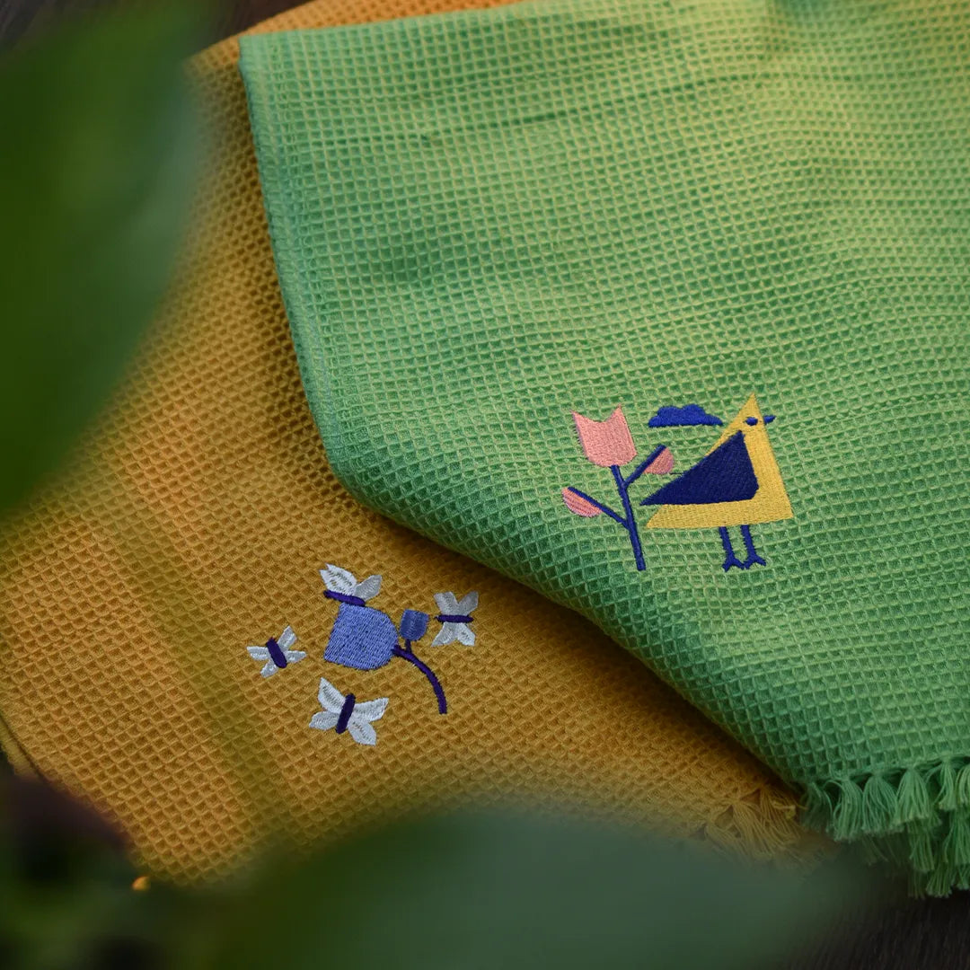 Neyth - Artisanal Cotton Bath Towel (Courtyard)