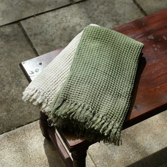 Feather-lite Waffle Bath Towel (Pack of 2) - Dune & Olive
