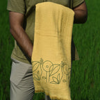 Cloud Waffle Bath Towel - Garden Embroidery