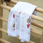 Cloud Waffle Bath Towel - Terracotta & Yellow Orchard (Pack of 2)