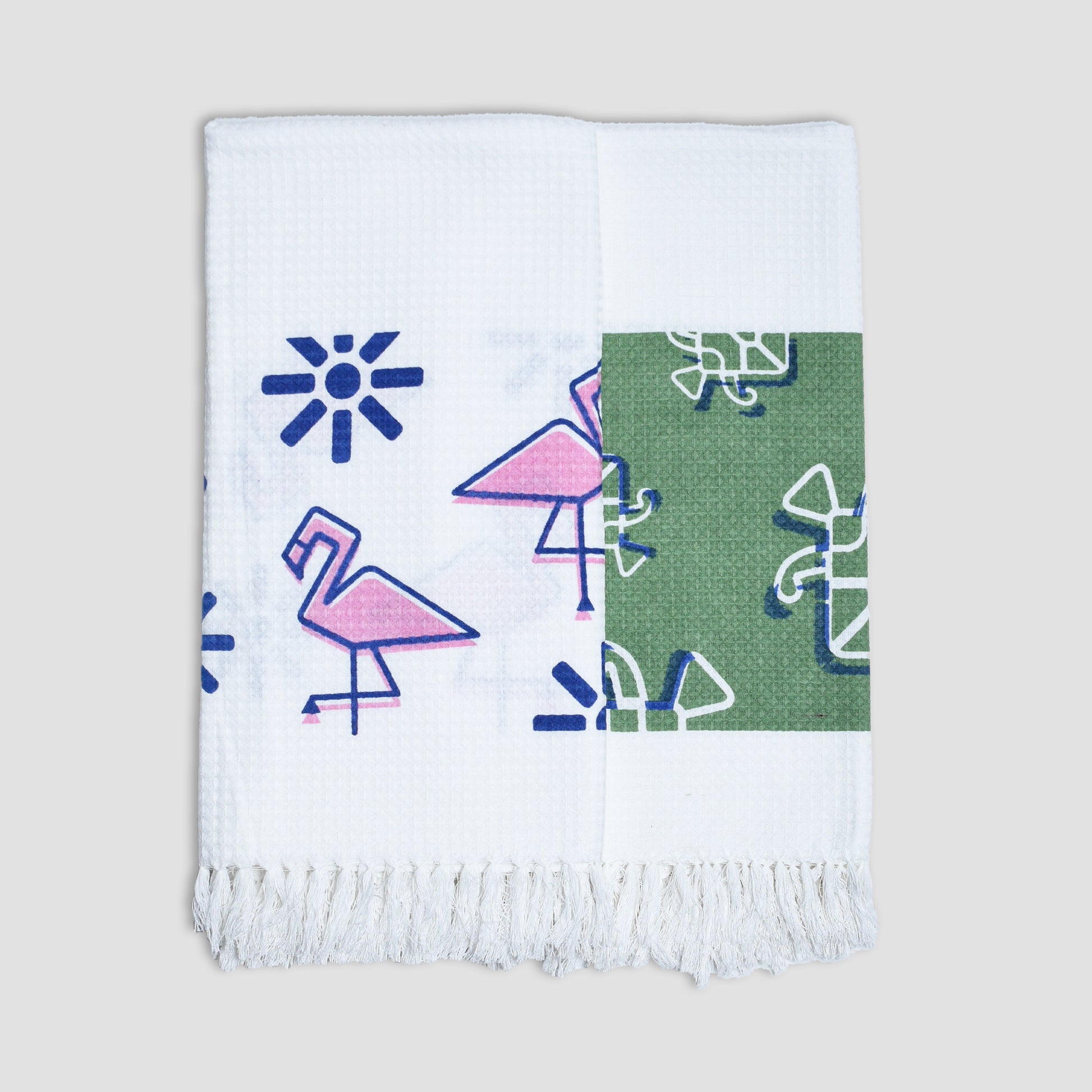 Cotton Waffle Bath Towel (Pack of 2)- Tides & Tales