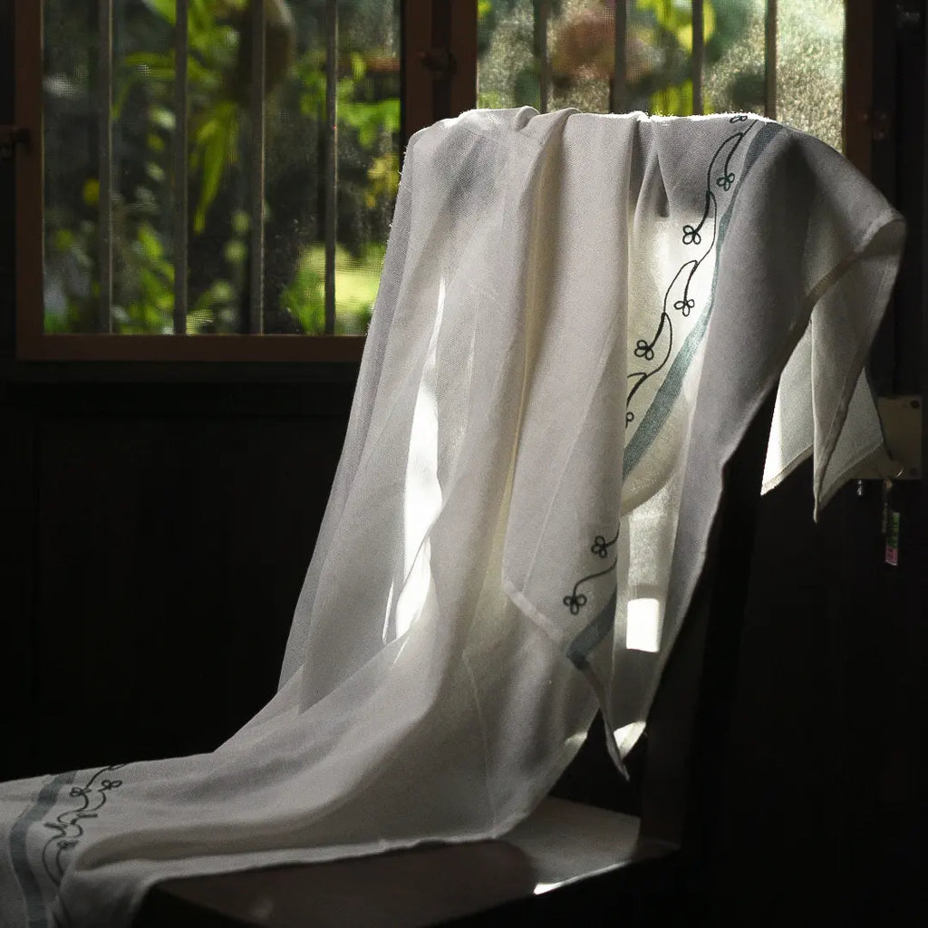 Embroidered Kerala Towels – (Pack of 2) Royal Blue & Emerald