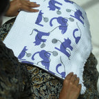 Cloud Waffle Bath Towel - Violet Purrfect & Pink Cast (Pack of 2)