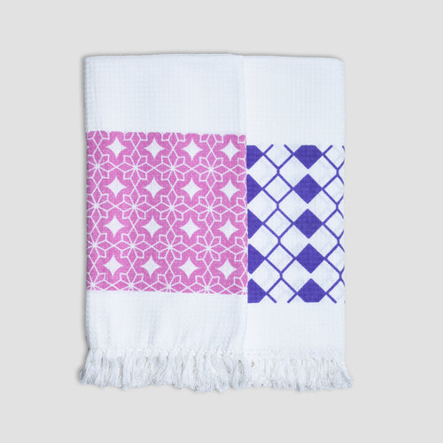 Cotton Waffle Bath Towel (Pack of 2) - Cosmic Dreams