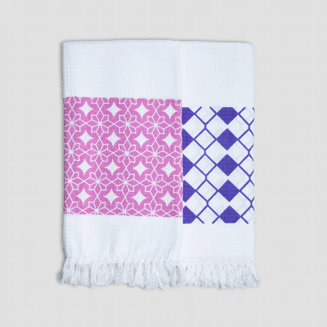 Cotton Waffle Bath Towel (Pack of 2) - Cosmic Dreams