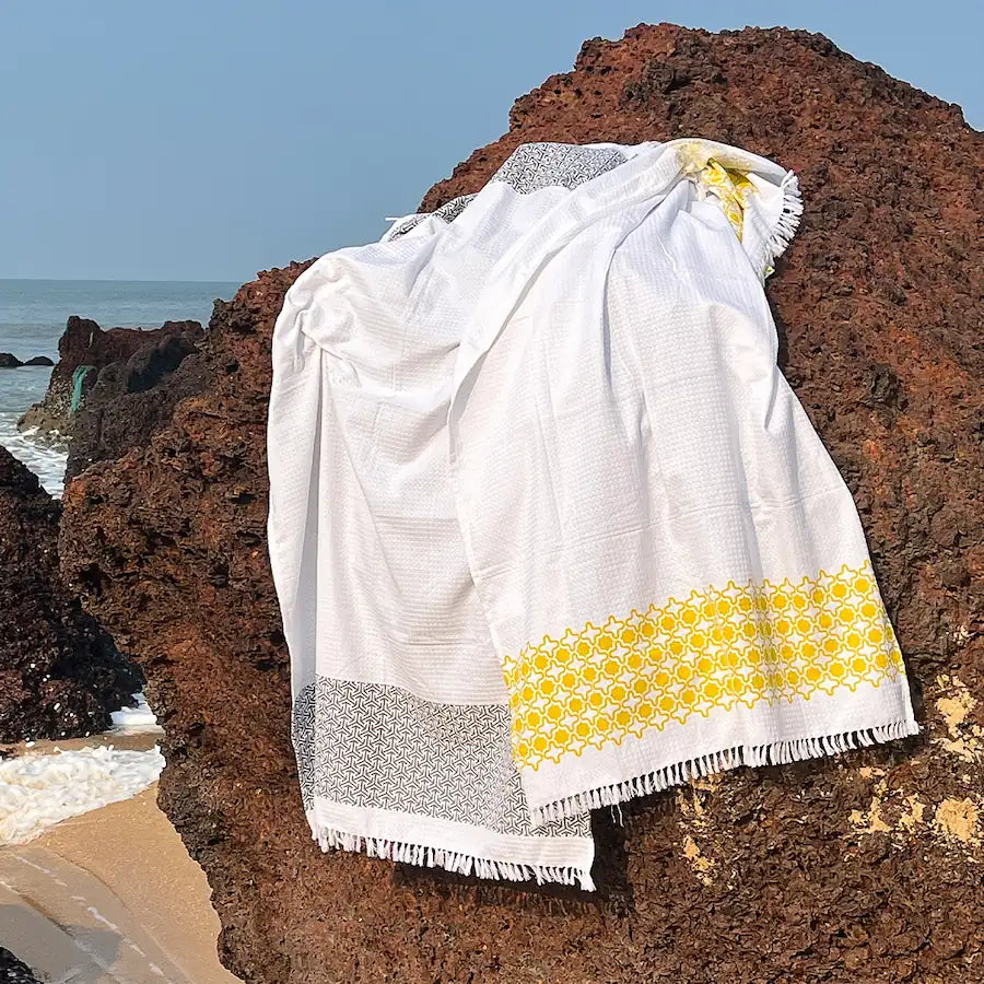 Cotton Waffle Bath Towel (Pack of 2) - Grand Cast
