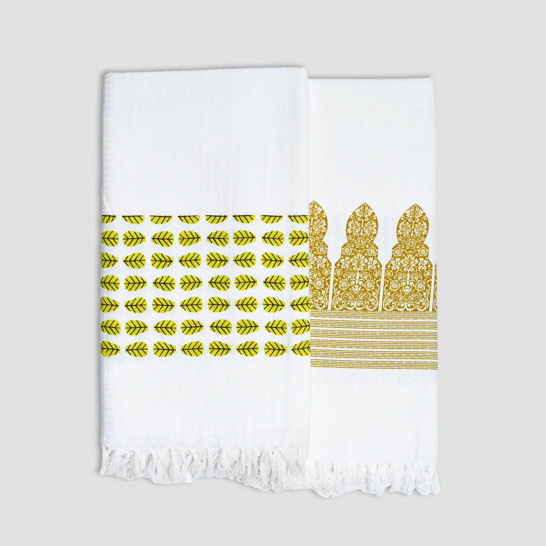 Cotton Waffle Bath Towel (Pack of 2) - Botanic Aura