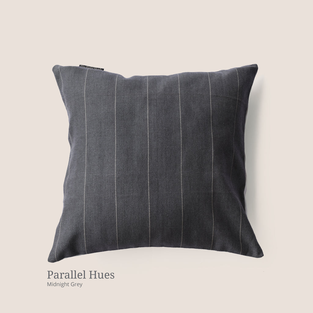 Cushion Cover - Parallel Hues Midnight Grey