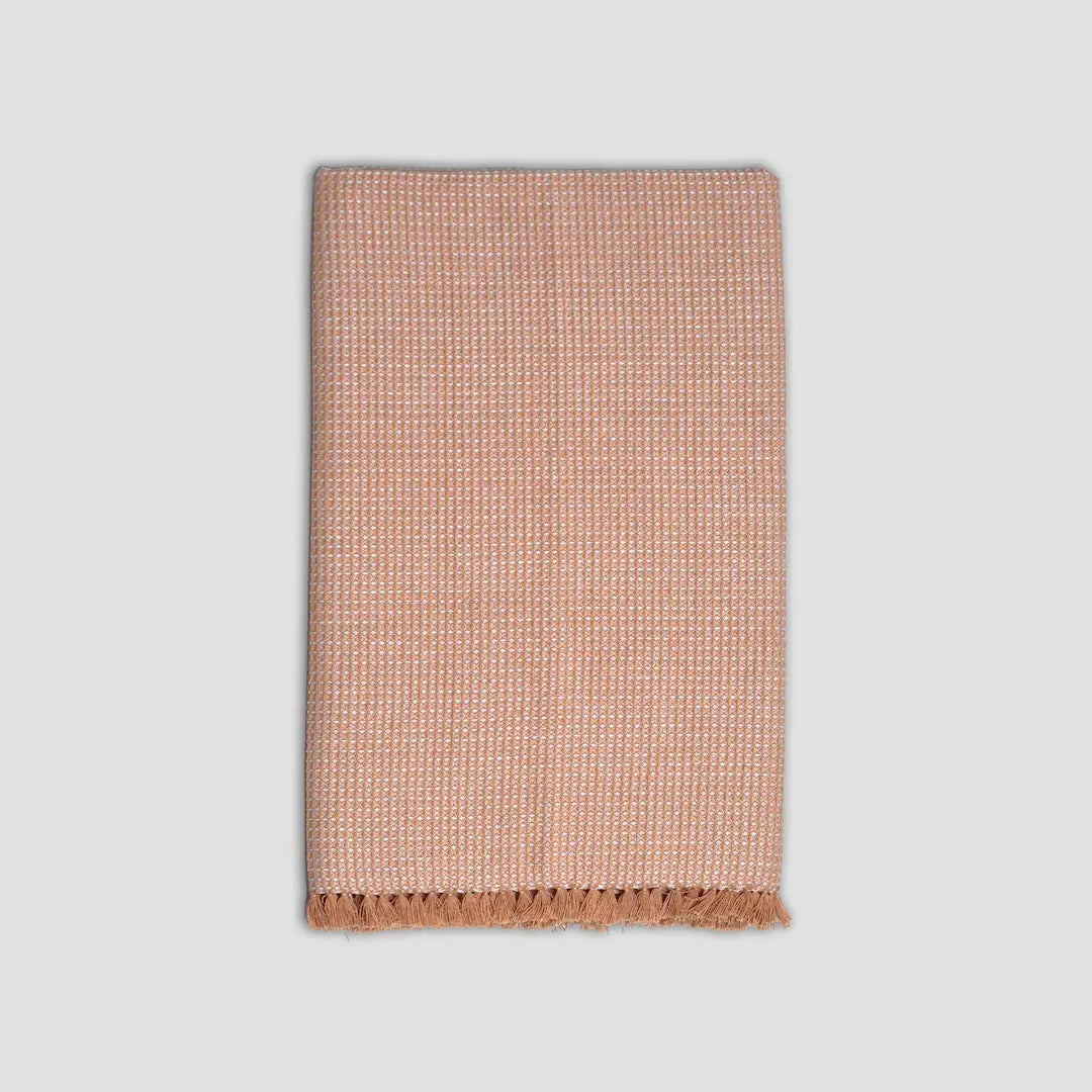 Neyth - Artisanal Cotton Bath Towel (Light Brown)