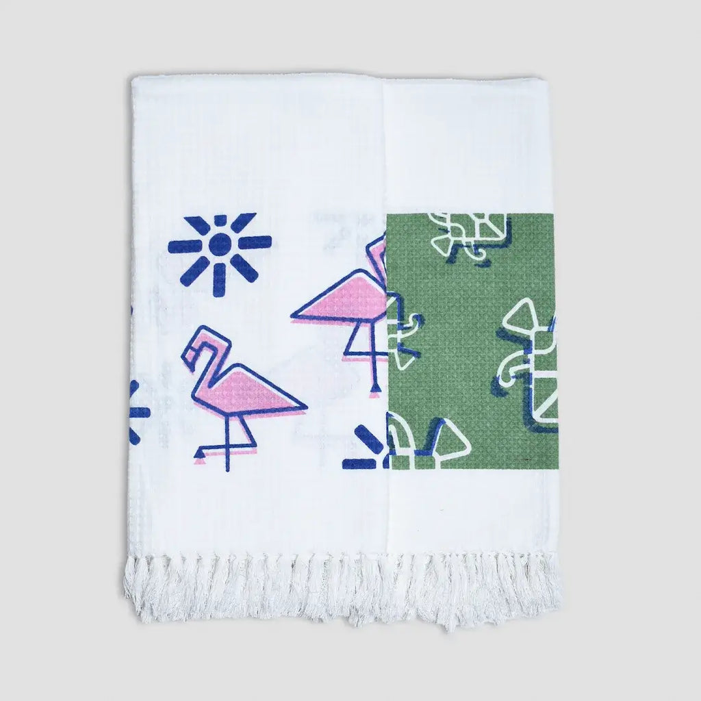 Cotton Waffle Bath Towel (Pack of 2)- Tides & Tales