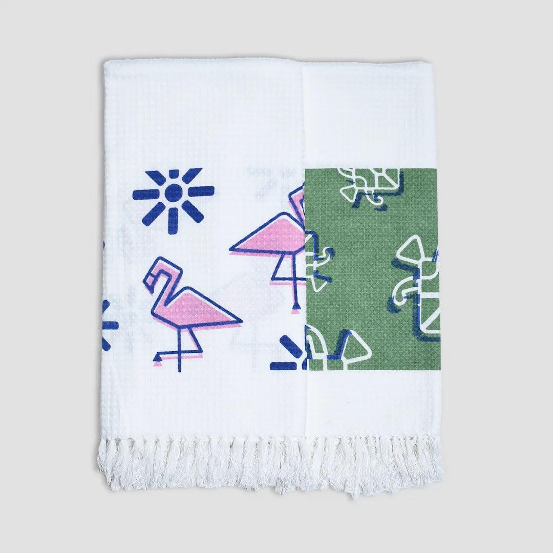 Cotton Waffle Bath Towel (Pack of 2)- Tides & Tales