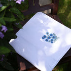 Bloom - Embroidered Waffle Towel (Blue) - The Right Shade
