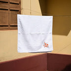 Bloom - Embroidered Waffle Towel (Orange) - The Right Shade